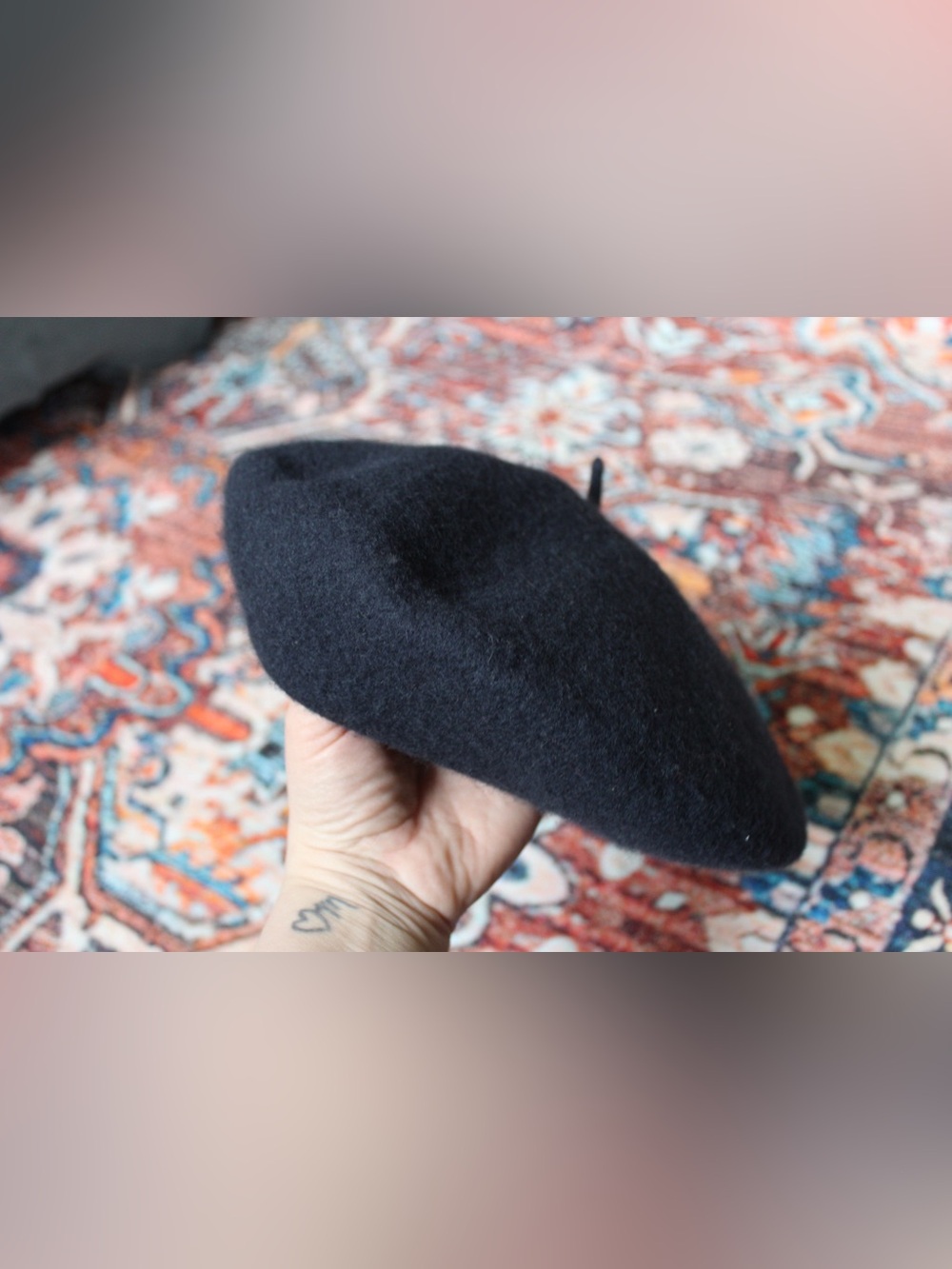 Madewell Navy Wool Blend Beret - one size